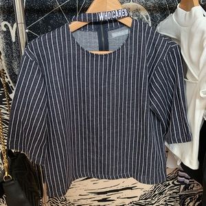 unique striped t-shirt with neck piece